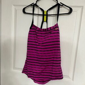 Nike Women's Pink Striped Tankini Swimsuit